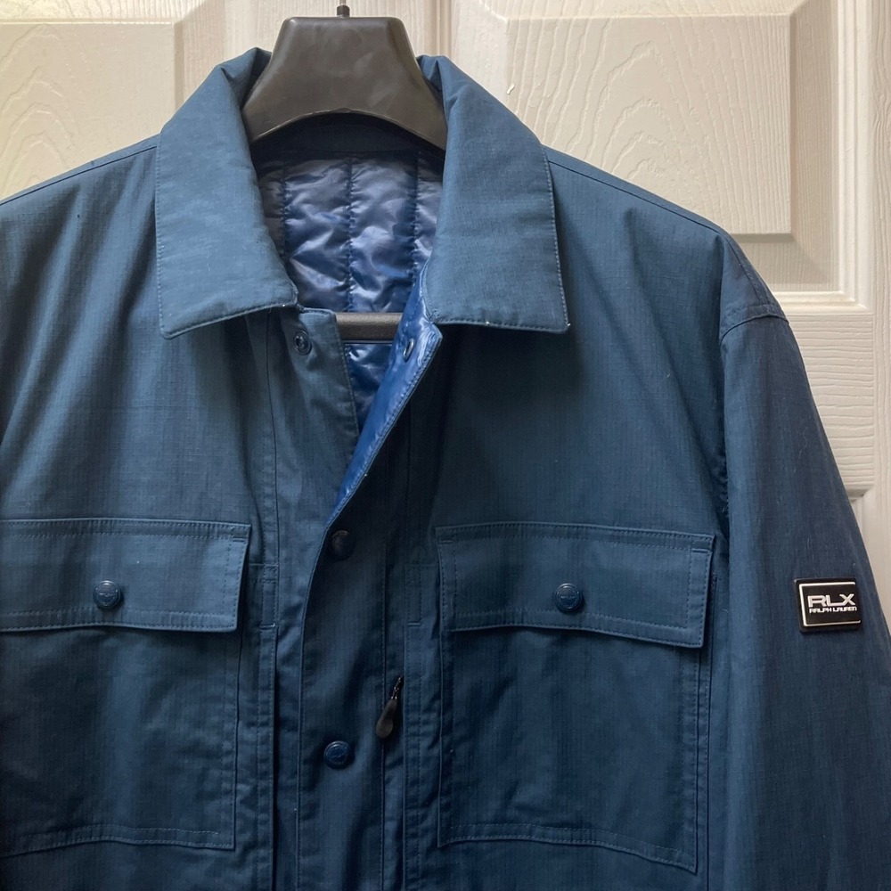 RLX Polo Ralph Lauren Men's Med Blue Jameson Ripstop Reversible Field Jacket NWT